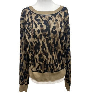John + Jenn abstract animal print crewneck sweater. Size Small.